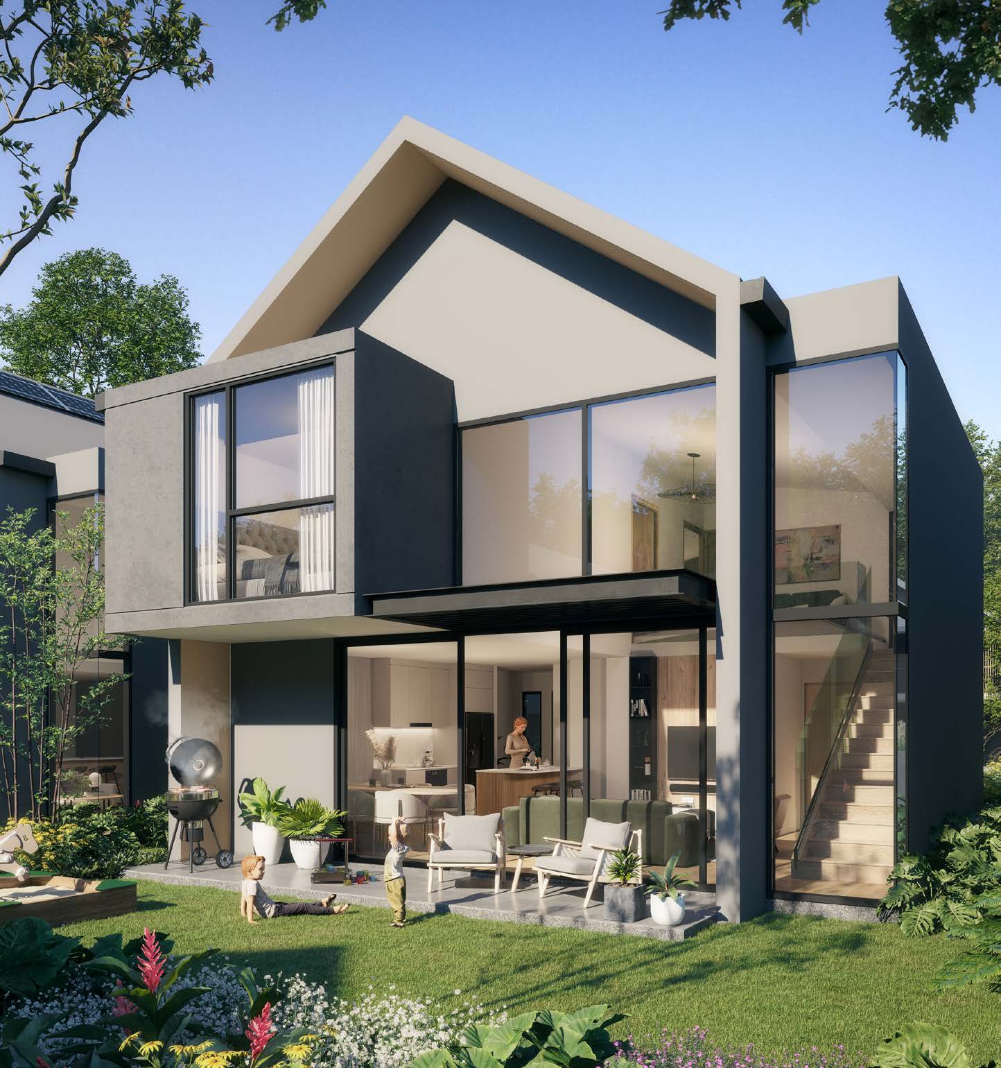 Fachada contemporánea de Casa Terra en AURA